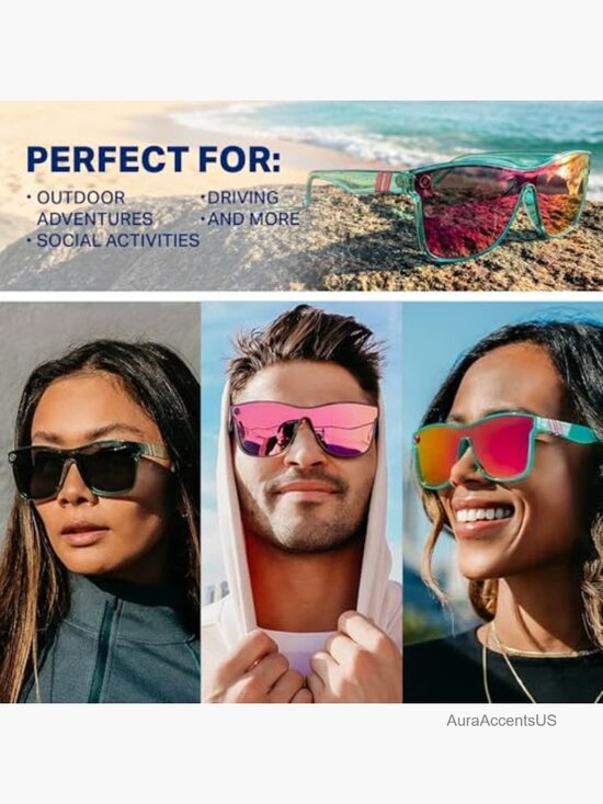 Polarized Sunglasses with Flat Mirrored Lens UV Protection Unisex main image 5